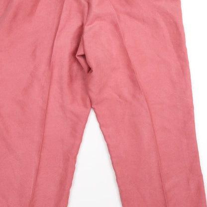Alfred Dunner Womens Pink  Velour Trousers  Size 12 L26 in