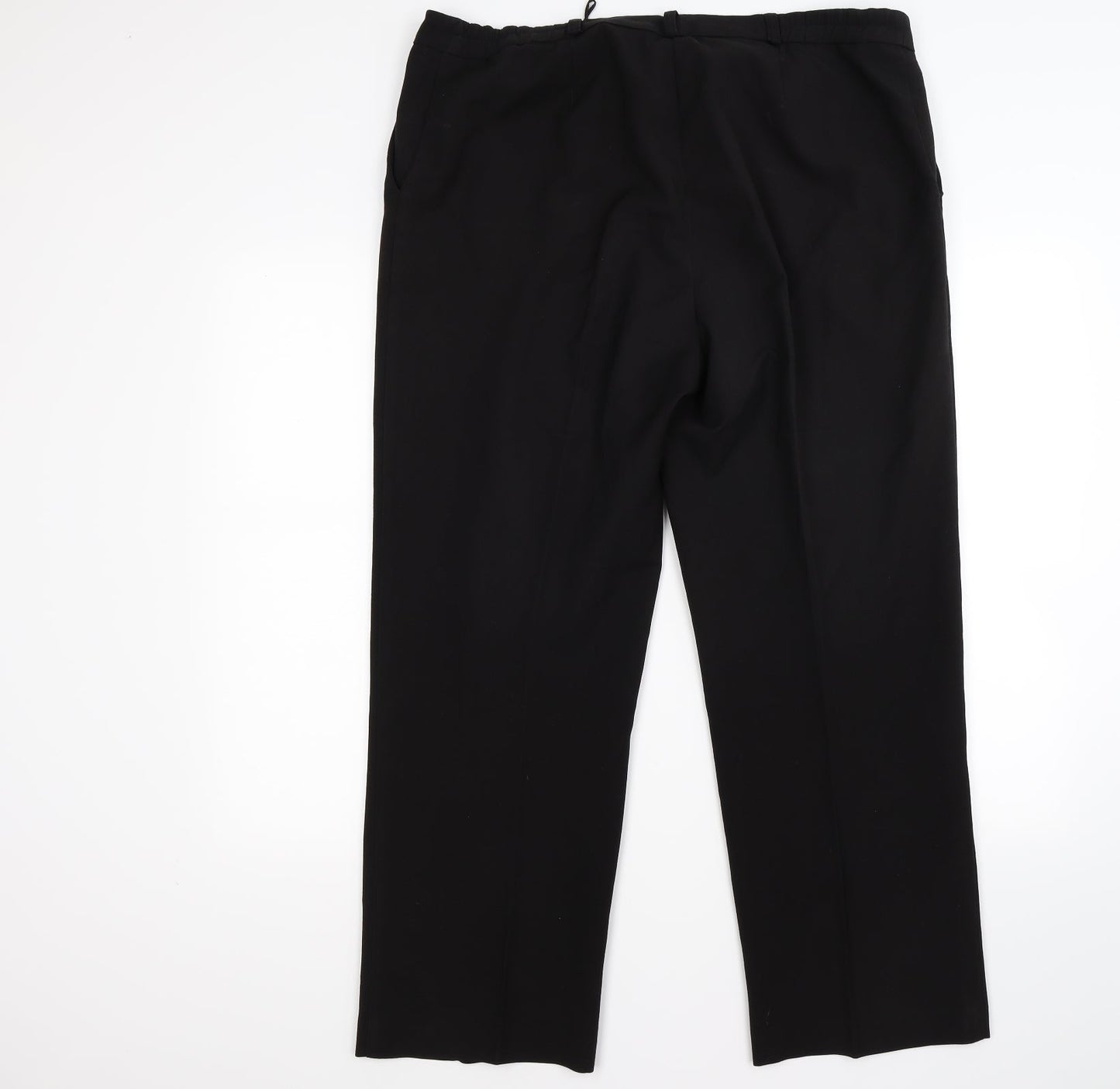 Womens UK Size 16 Essential Collection Regular Fit  Black Trousers