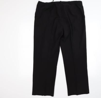 Womens UK Size 16 Essential Collection Regular Fit  Black Trousers