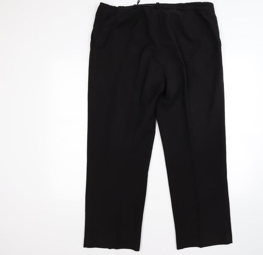 Womens UK Size 16 Essential Collection Regular Fit  Black Trousers