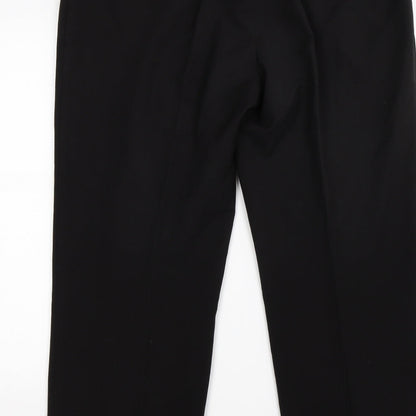 Womens UK Size 16 Essential Collection Regular Fit  Black Trousers