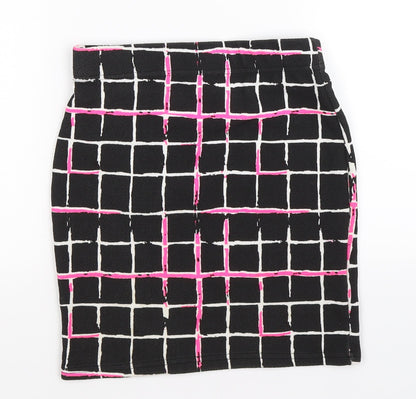 Select Womens Black Check Knit Straight & Pencil Skirt Size 6