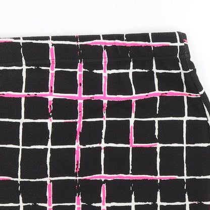 Select Womens Black Check Knit Straight & Pencil Skirt Size 6