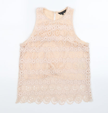 Womens UK Size 10 New Look Pink Basic Tank