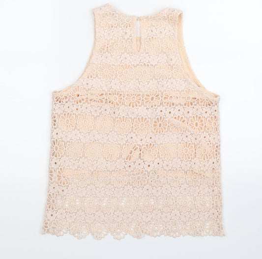 Womens UK Size 10 New Look Pink Basic Tank