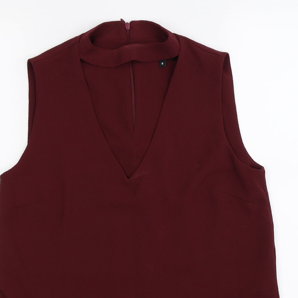 Womens UK Size 8 New Look Purple Tunic Tank