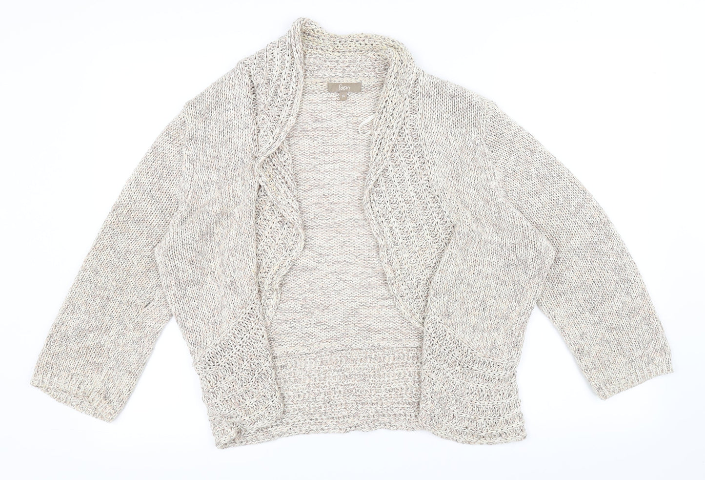 Soon Womens Beige   Cardigan Jumper Size 14