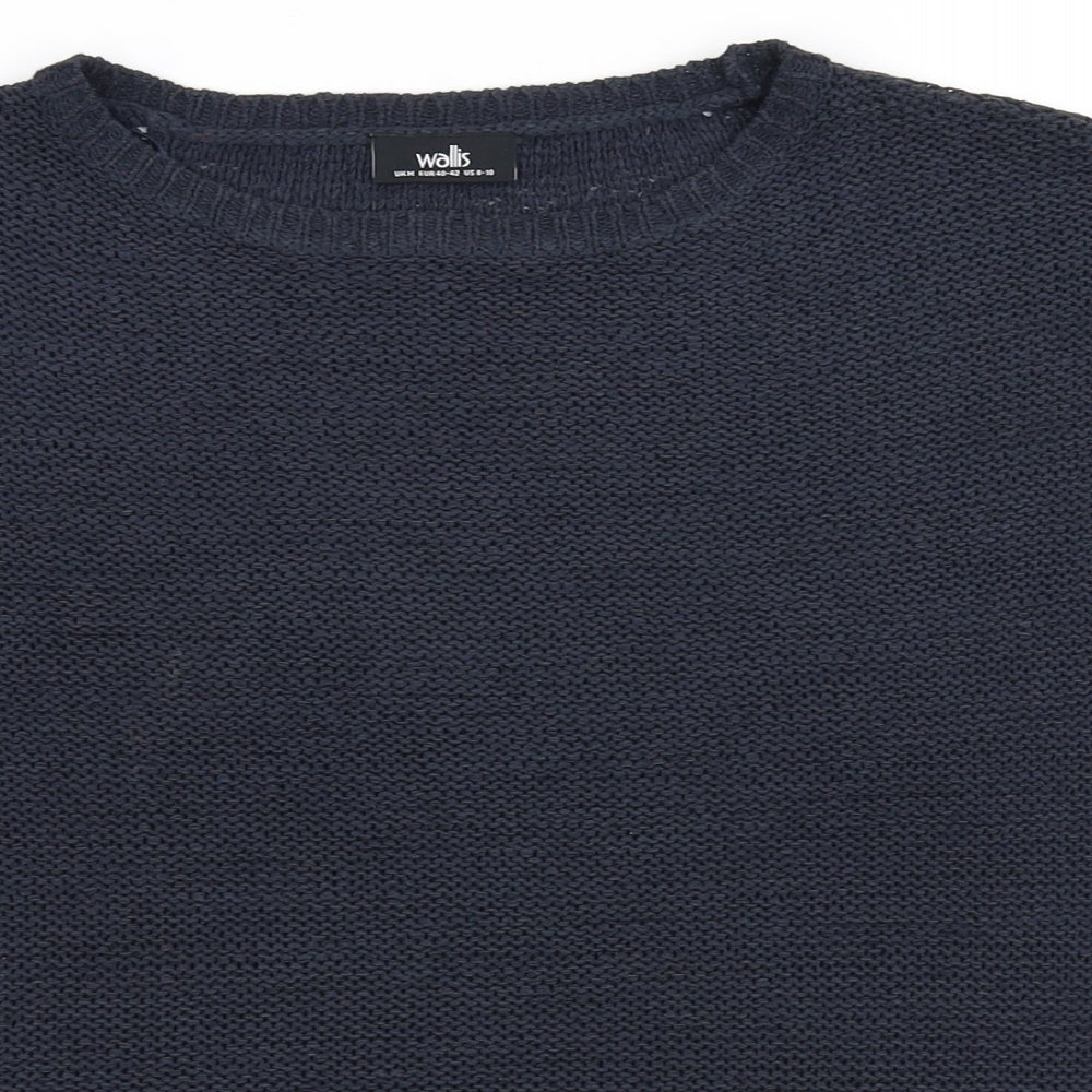 Womens UK Size M Wallis Blue Basic Blouse