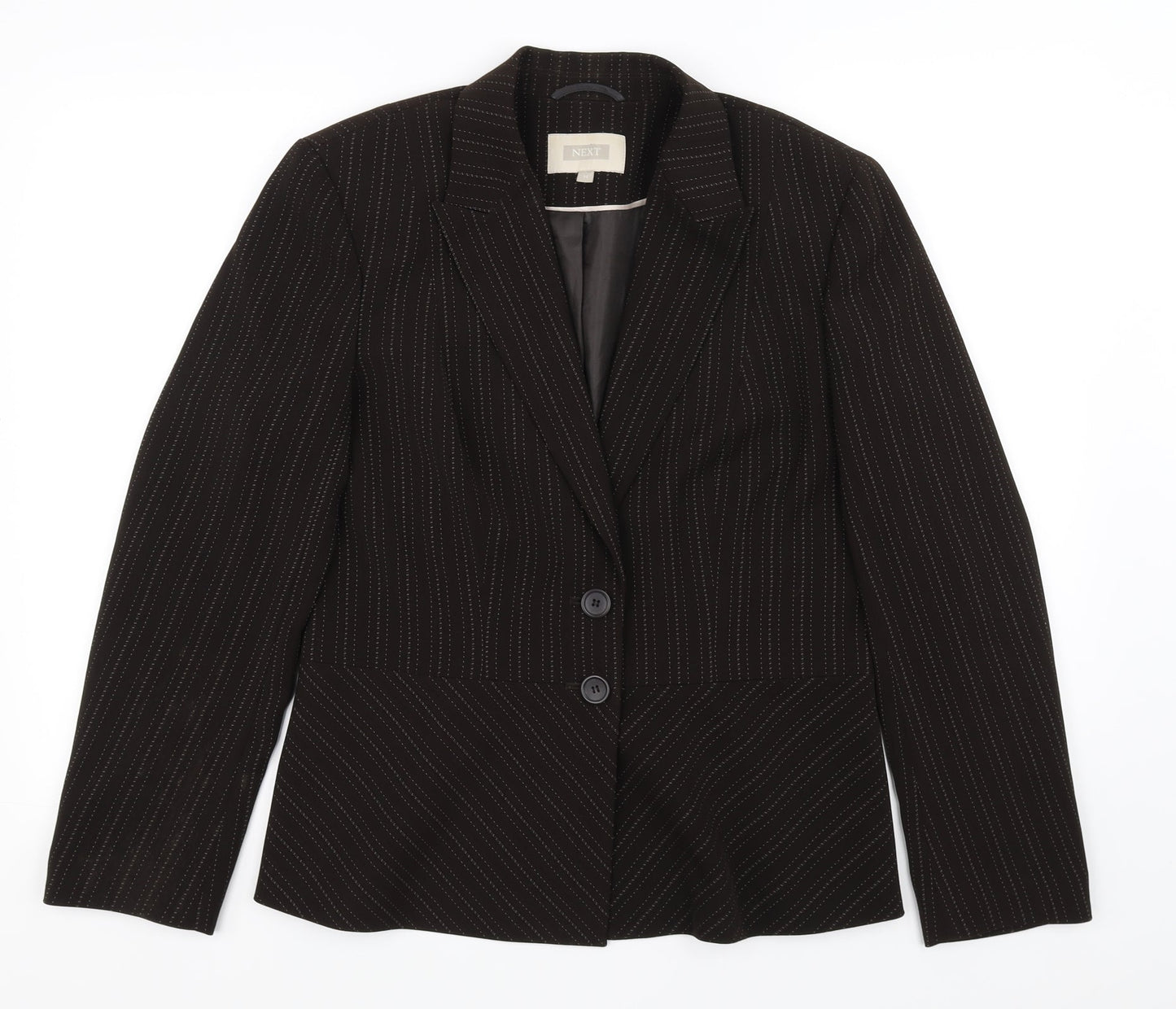 NEXT Womens Brown Striped  Jacket Blazer Size 14
