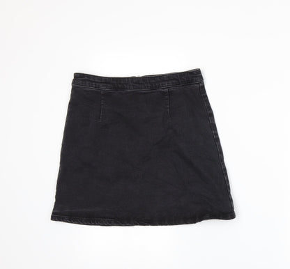 ASOS Womens Grey  Denim A-Line Skirt Size 10