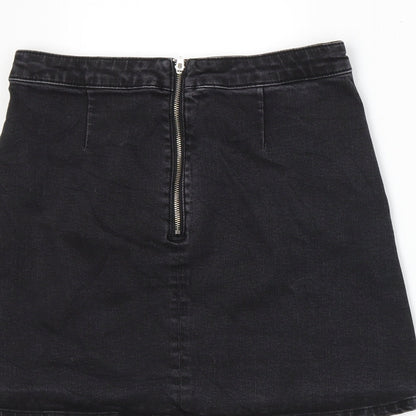 ASOS Womens Grey  Denim A-Line Skirt Size 10