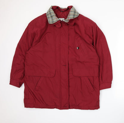 Womens UK Size 16 NuAge Red Rain Coat
