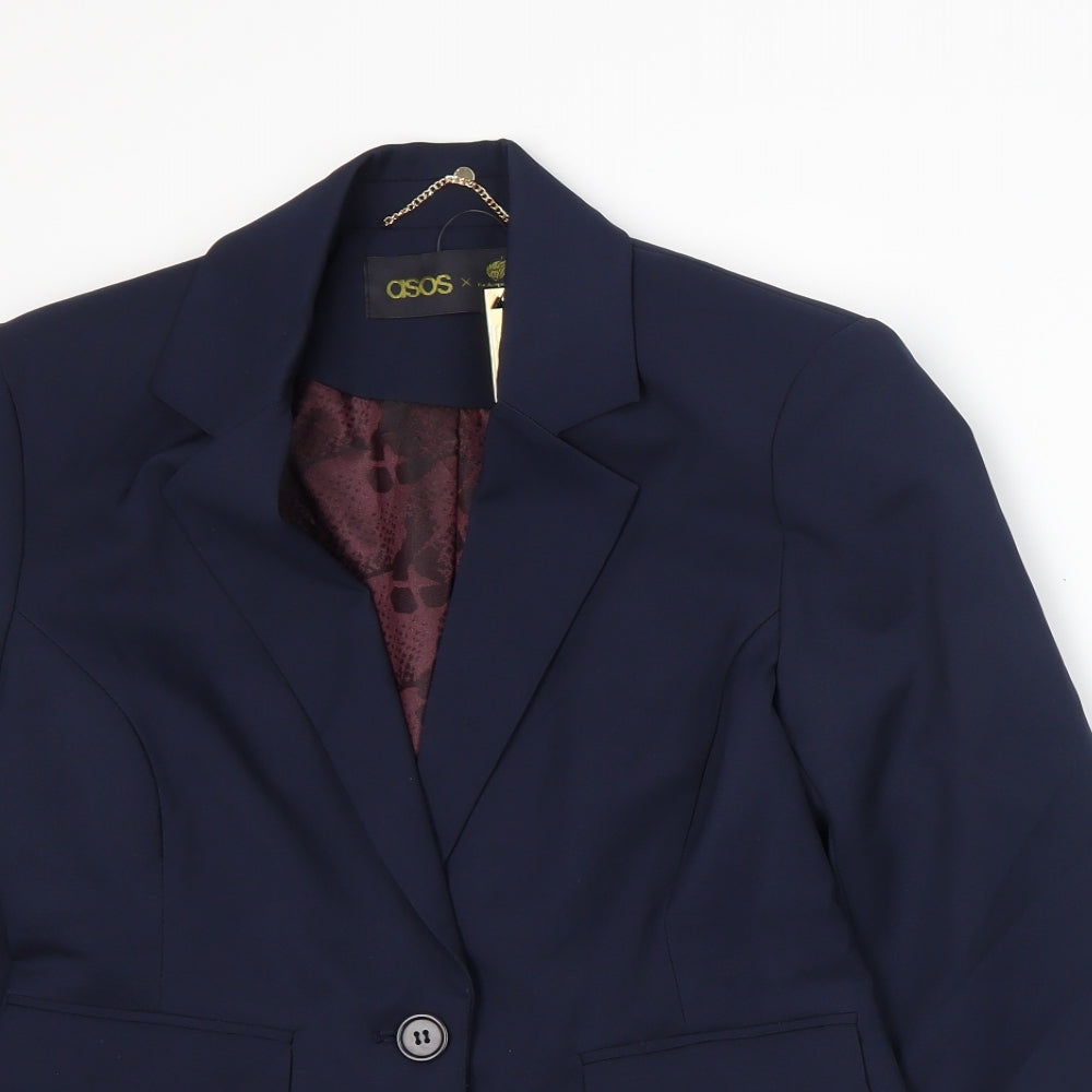 ASOS Womens Blue   Jacket Suit Size 10  - ASOS x Paralympics GB