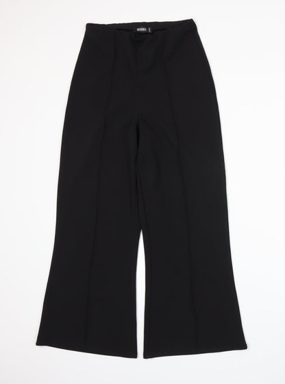 Womens UK Size 10 Missguided Regular Fit  Black Trousers