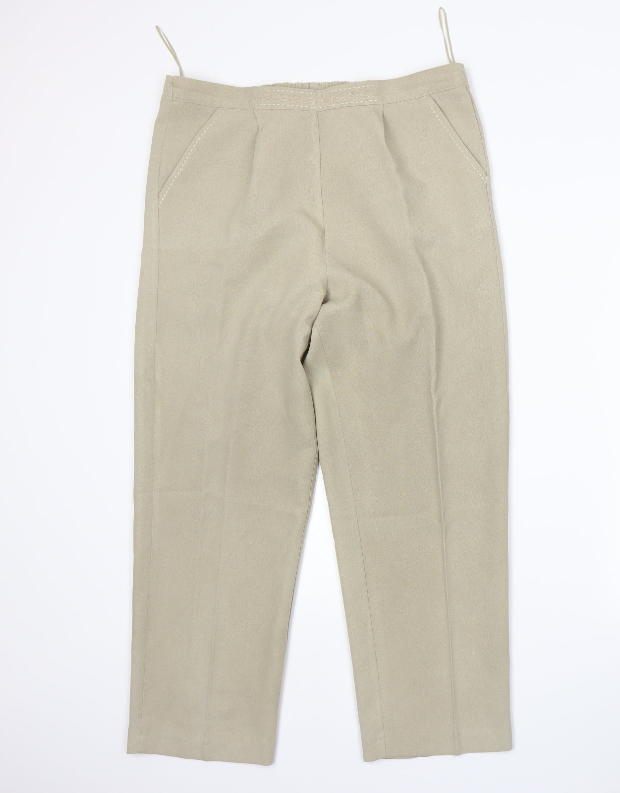 BM Womens Beige   Trousers  Size 12 L24 in