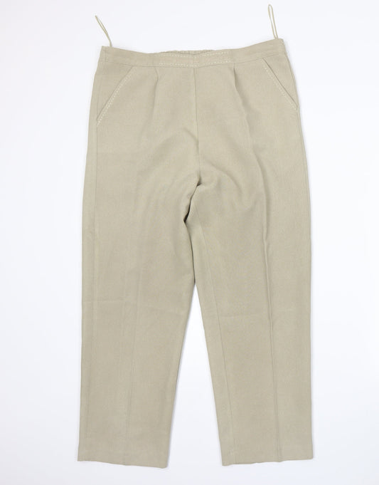 BM Womens Beige   Trousers  Size 12 L24 in