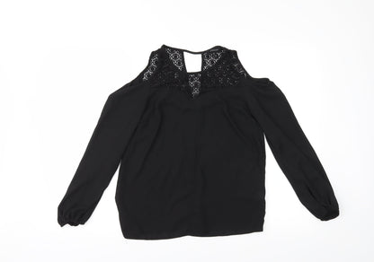 Womens UK Size 6 Atmosphere Black Basic Blouse