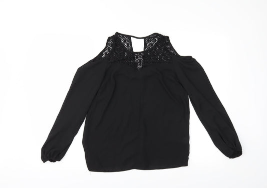 Womens UK Size 6 Atmosphere Black Basic Blouse