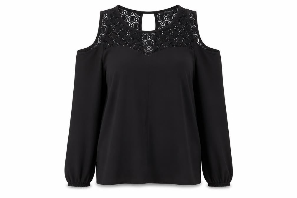 Womens UK Size 6 Atmosphere Black Basic Blouse
