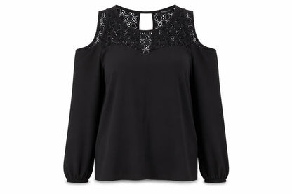 Womens UK Size 6 Atmosphere Black Basic Blouse