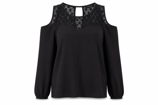 Womens UK Size 6 Atmosphere Black Basic Blouse