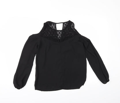 Womens UK Size 6 Atmosphere Black Basic Blouse