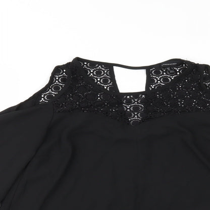 Womens UK Size 6 Atmosphere Black Basic Blouse
