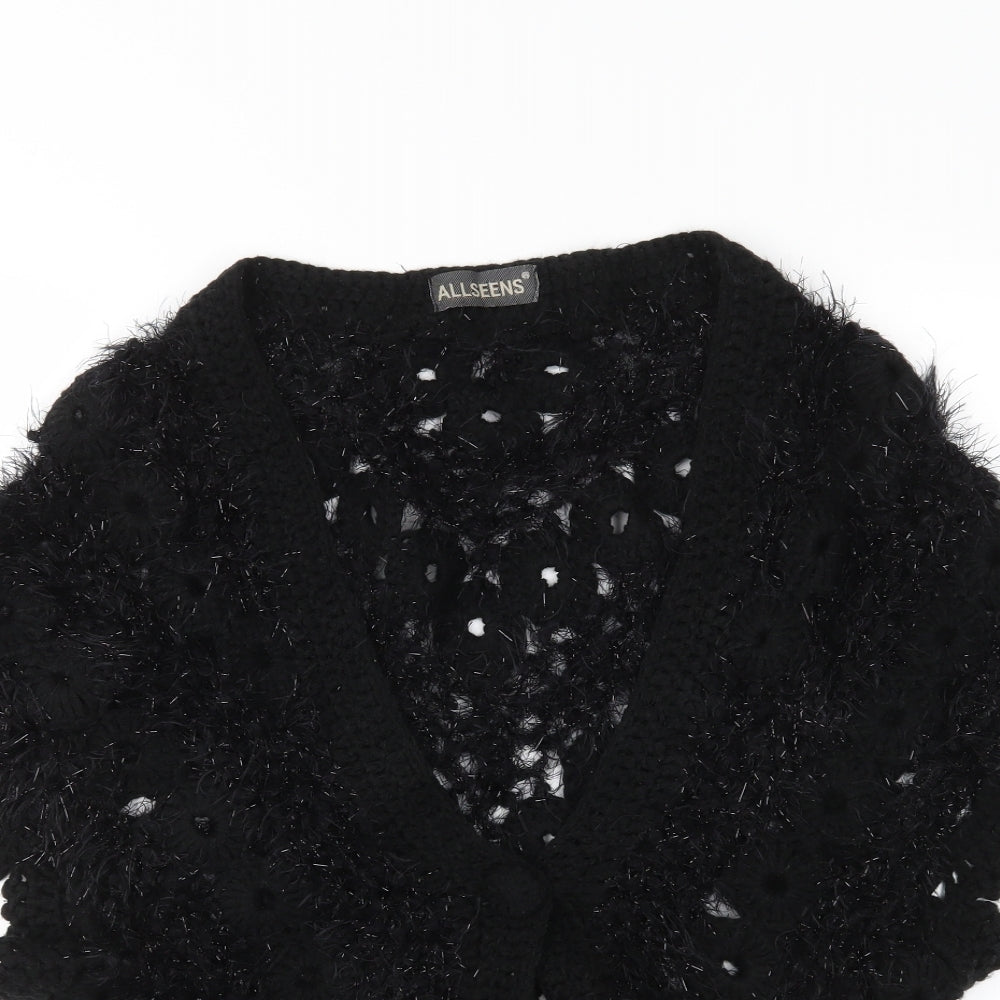 Allseens Womens Black   Cardigan Jumper Size S