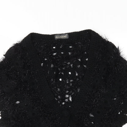 Allseens Womens Black   Cardigan Jumper Size S