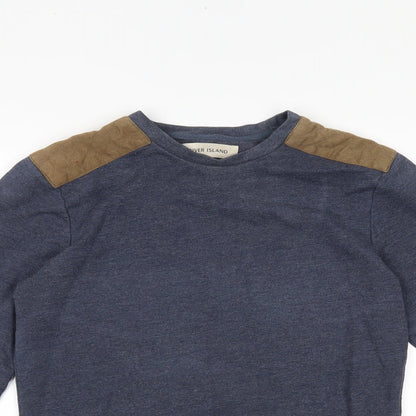 River Island Mens Blue   Pullover Jumper Size XS