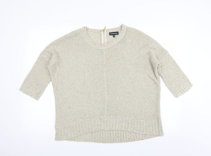 Warehouse Womens Gold   Pullover Jumper Size 14  - sequin