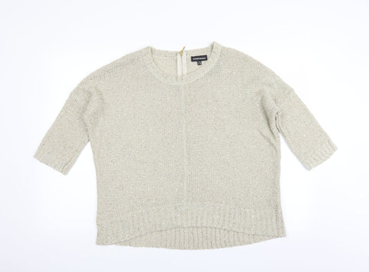 Warehouse Womens Gold   Pullover Jumper Size 14  - sequin
