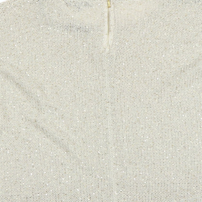 Warehouse Womens Gold   Pullover Jumper Size 14  - sequin