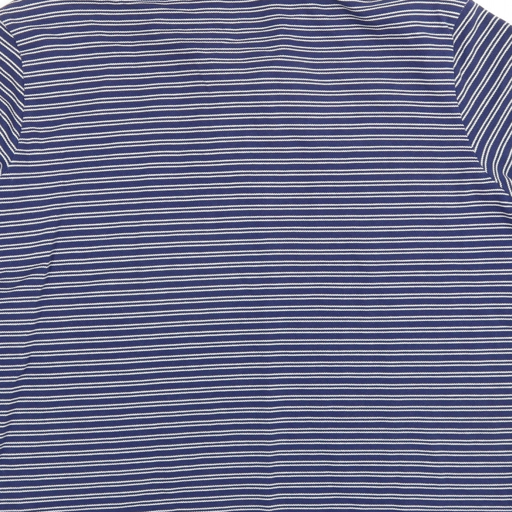 Marks and Spencer Mens Blue Striped   Polo Size 18