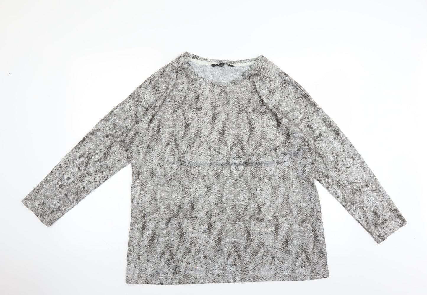 Love Leisure Womens Grey Animal Print  Pullover Jumper Size 14