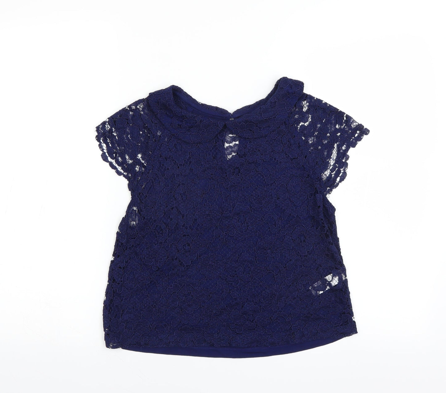 Womens UK Size 10 Topshop Blue Basic Blouse