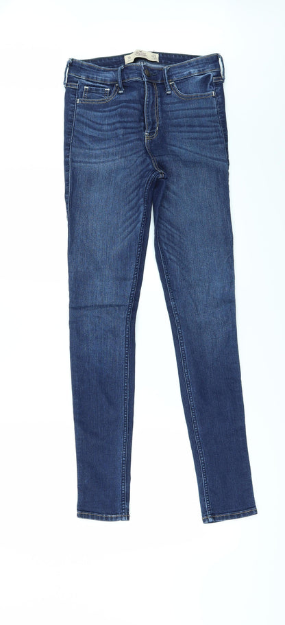 Hollister Womens Black  Denim Skinny Jeans Size 25 in L31 in