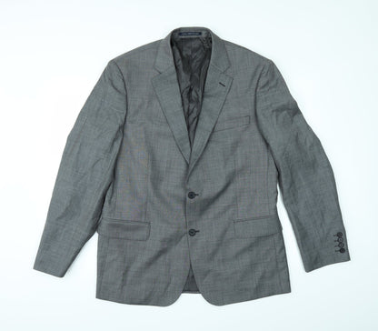 Mens UK Size 42 Paul Costelloe Regular Grey Suit Jacket