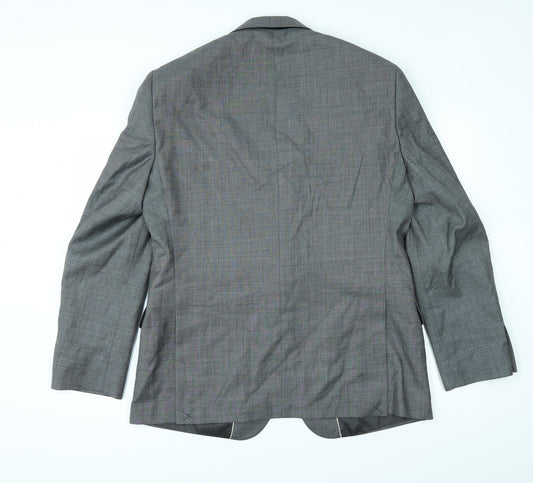 Mens UK Size 42 Paul Costelloe Regular Grey Suit Jacket