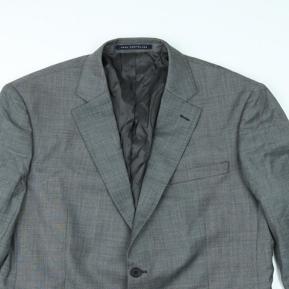 Mens UK Size 42 Paul Costelloe Regular Grey Suit Jacket