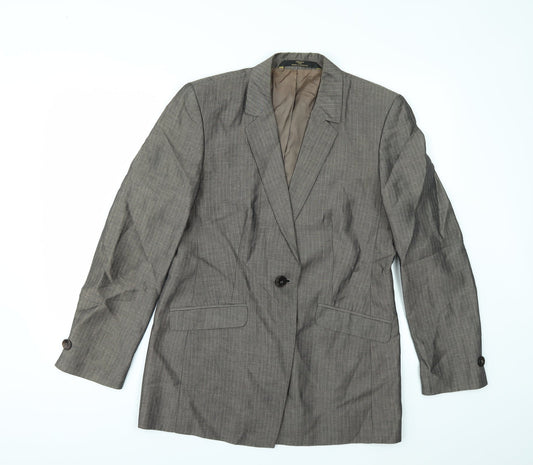 Marks and Spencer Womens Brown Spotted  Jacket Suit Jacket Size 12