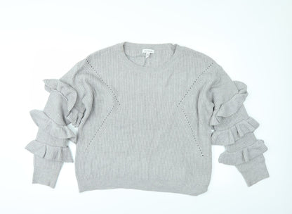 Wild flower Womens Grey   Pullover Jumper Size L  - Sleeve detail