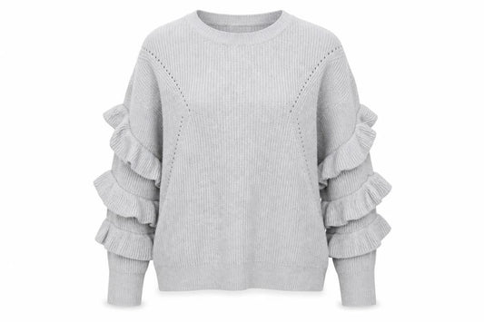 Wild flower Womens Grey   Pullover Jumper Size L  - Sleeve detail
