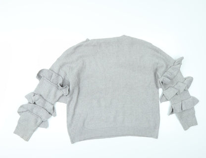 Wild flower Womens Grey   Pullover Jumper Size L  - Sleeve detail