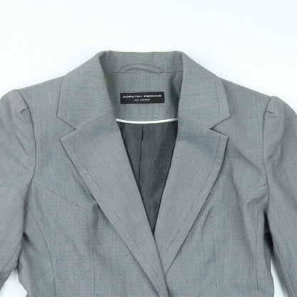 Dorothy Perkins Womens Grey Check  Jacket Suit Size 12