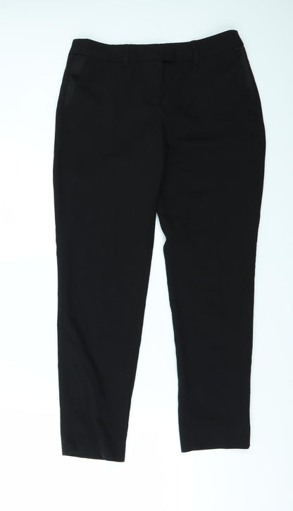 Womens UK Size 6 Sisley Regular Fit  Black Trousers