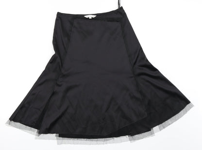 Womens UK Size 6 Topshop Flare Satin Skirt