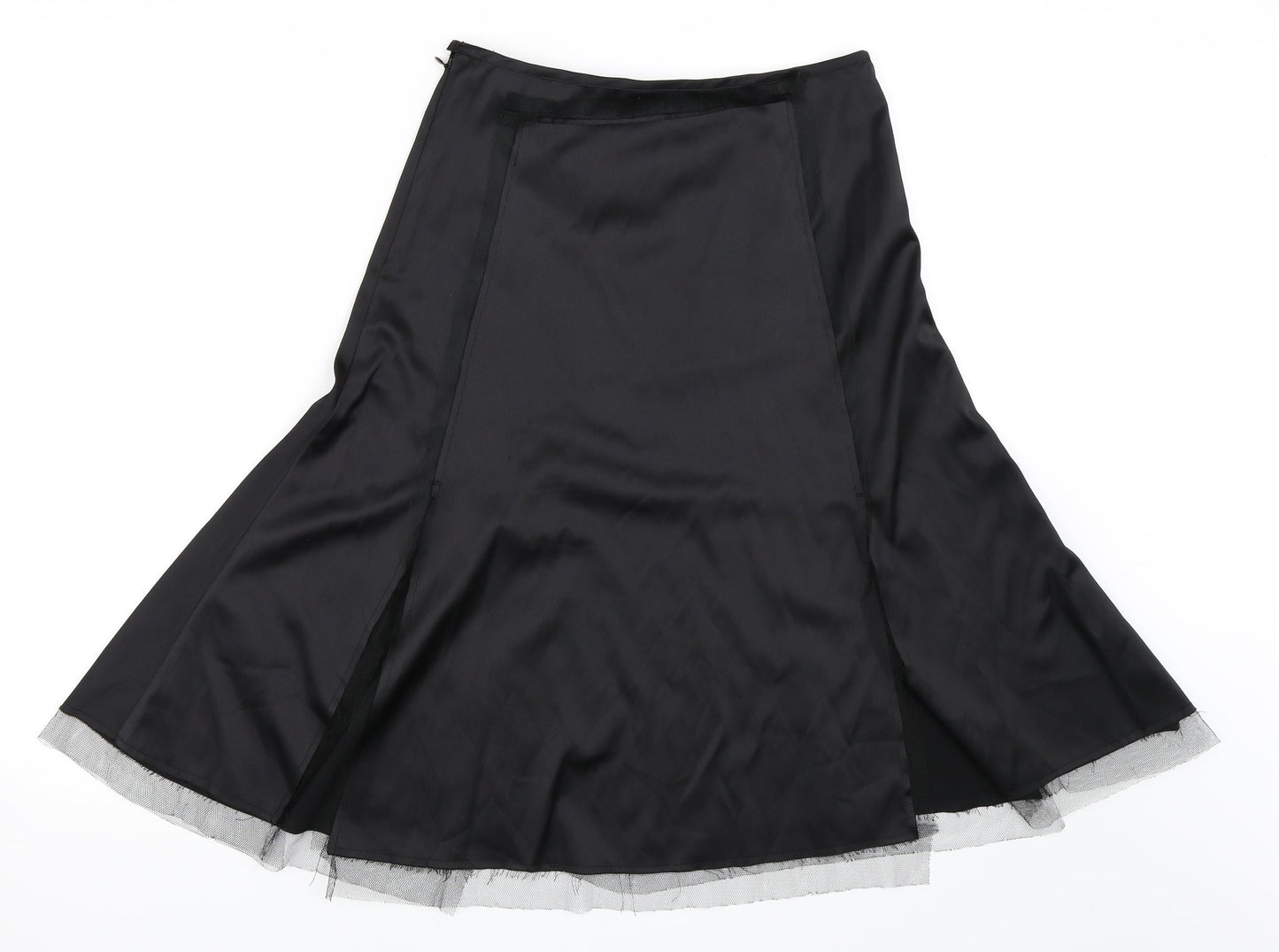 Womens UK Size 6 Topshop Flare Satin Skirt