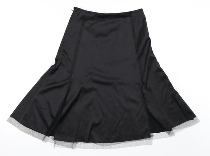 Womens UK Size 6 Topshop Flare Satin Skirt
