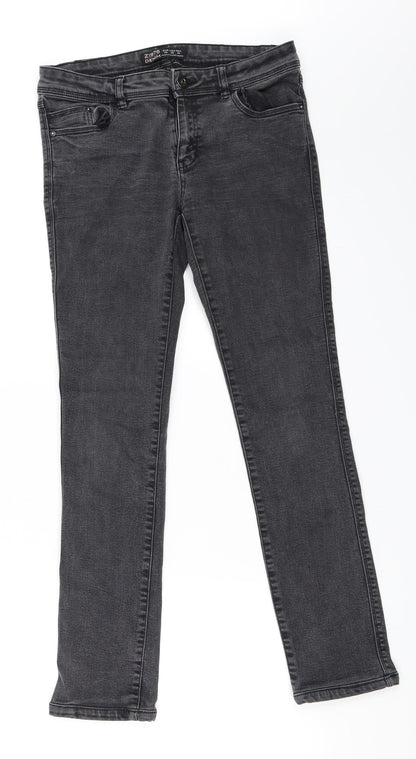 Zara Womens Grey  Denim Skinny Jeans Size 38 L28 in